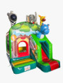 Te huur kleine jungle Springkussen 3,9x2,8 m75 euro per dag